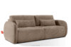 CALICO Sofa trzyosobowa zaokrąglony kształt w tkaninie plecionej ciemny beżowy ciemny beżowy - zdjęcie 3
