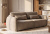 CALICO Sofa trzyosobowa zaokrąglony kształt w tkaninie plecionej ciemny beżowy ciemny beżowy - zdjęcie 16
