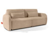 CALICO Sofa rozkładana trzyosobowa zaokrąglona w tkaninie shaggy ciepły beżowy ciepły beżowy - zdjęcie 3