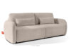 CALICO Sofa rozkładana trzyosobowa zaokrąglona w tkaninie shaggy chłodny beżowy chłodny beżowy - zdjęcie 3