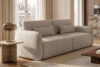 CALICO Sofa rozkładana trzyosobowa zaokrąglona w tkaninie shaggy chłodny beżowy chłodny beżowy - zdjęcie 16