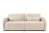 CALICO Sofa trzyosobowa zaokrąglony kształt w tkaninie plecionej ecru ecru - zdjęcie 1