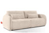 CALICO Sofa trzyosobowa zaokrąglony kształt w tkaninie plecionej ecru ecru - zdjęcie 3