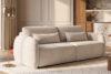 CALICO Sofa trzyosobowa zaokrąglony kształt w tkaninie plecionej ecru ecru - zdjęcie 16
