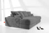 ACERA Sofa z głębokim siedziskiem trzyosobowa w tkaninie sztruks szary szary - zdjęcie 12