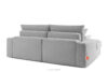 ACERA Sofa z głębokim siedziskiem trzyosobowa w tkaninie sztruks jasny szary jasny szary - zdjęcie 4