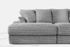 ACERA Sofa z głębokim siedziskiem trzyosobowa w tkaninie sztruks jasny szary jasny szary - zdjęcie 6
