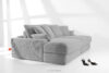ACERA Sofa z głębokim siedziskiem trzyosobowa w tkaninie sztruks jasny szary jasny szary - zdjęcie 12