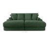 ACERA Sofa z głębokim siedziskiem trzyosobowa w tkaninie sztruks ciemny zielony ciemny zielony - zdjęcie 1