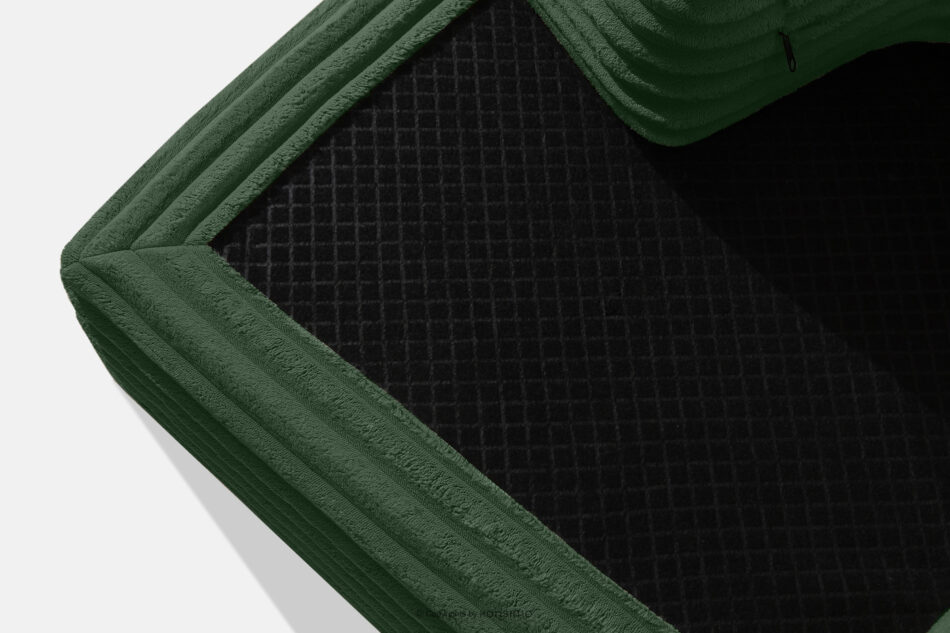 ACERA Sofa z głębokim siedziskiem trzyosobowa w tkaninie sztruks ciemny zielony ciemny zielony - zdjęcie 9