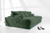 ACERA Sofa z głębokim siedziskiem trzyosobowa w tkaninie sztruks ciemny zielony ciemny zielony - zdjęcie 12