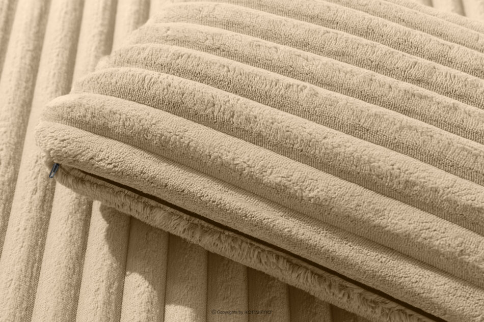 ACERA Sofa z dużym siedziskiem trzyosobowa w tkaninie sztruks piaskowy piaskowy - zdjęcie 7