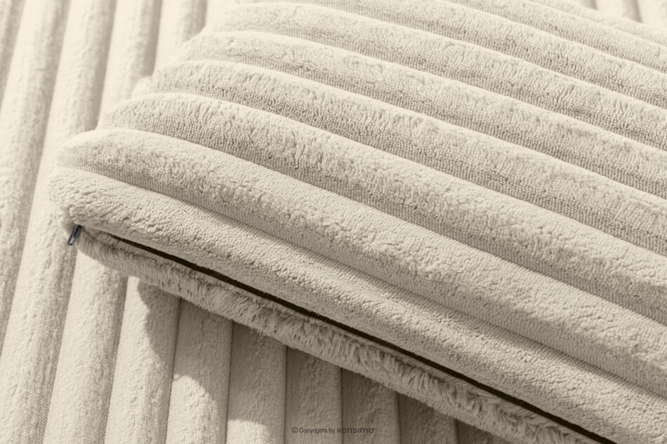 ACERA Sofa z dużym siedziskiem trzyosobowa w tkaninie sztruks beżowy beżowy - zdjęcie 7