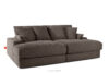 ACERA Sofa z głębokim siedziskiem trzyosobowa w tkaninie sztruks brązowy brązowy - zdjęcie 3