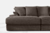 ACERA Sofa z głębokim siedziskiem trzyosobowa w tkaninie sztruks brązowy brązowy - zdjęcie 6