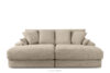 ACERA Sofa z dużym siedziskiem trzyosobowa w tkaninie sztruks taupe taupe - zdjęcie 1