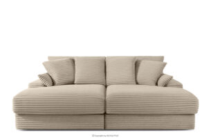 ACERA, https://konsimo.pl/kolekcja/acera/ Sofa z dużym siedziskiem trzyosobowa w tkaninie sztruks taupe taupe - zdjęcie