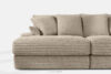ACERA Sofa z dużym siedziskiem trzyosobowa w tkaninie sztruks taupe taupe - zdjęcie 6