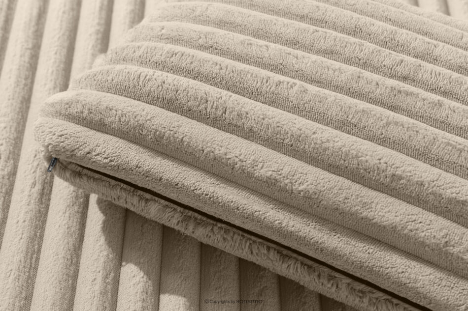 ACERA Sofa z dużym siedziskiem trzyosobowa w tkaninie sztruks taupe taupe - zdjęcie 7