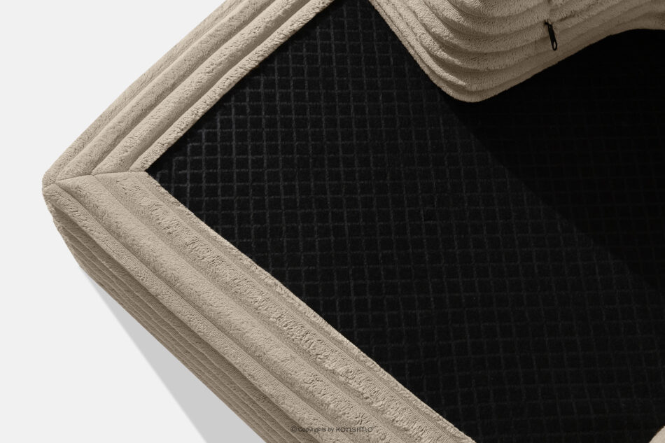 ACERA Sofa z dużym siedziskiem trzyosobowa w tkaninie sztruks taupe taupe - zdjęcie 9