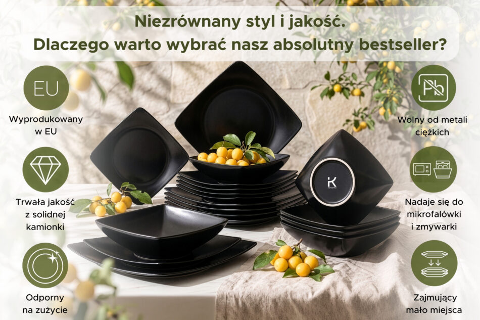EPIRI Talerz głęboki czarny matowy czarny matowy - zdjęcie 8