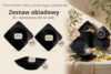 EPIRI Zestaw obiadowy 12 os. (36el) czarny matowy czarny matowy - zdjęcie 9