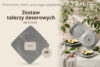 EPIRI Talerz deserowy 6szt. szary matowy szary matowy - zdjęcie 8