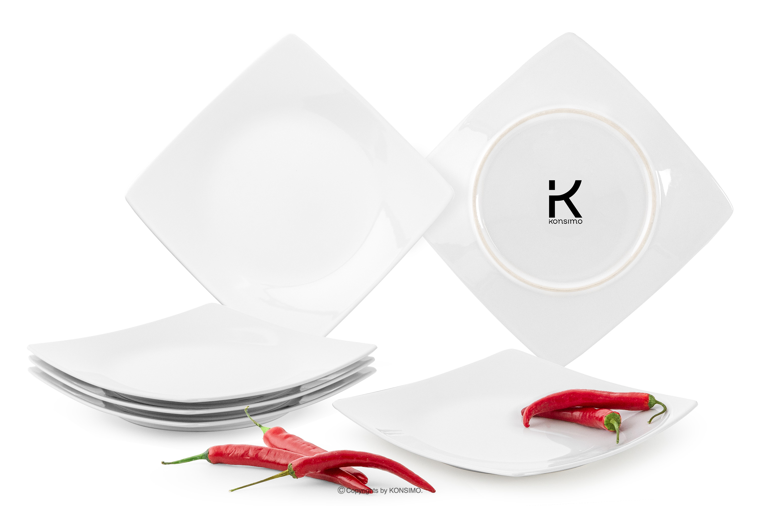 Talerz deserowy 6szt. biały EPIRI