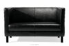 ESPECTO Sofa do poczekalni ekoskóra czarna czarny - zdjęcie 1