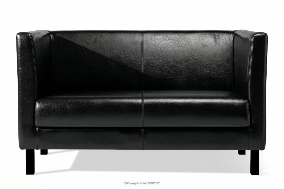 ESPECTO Sofa do poczekalni ekoskóra czarna czarny - zdjęcie 0