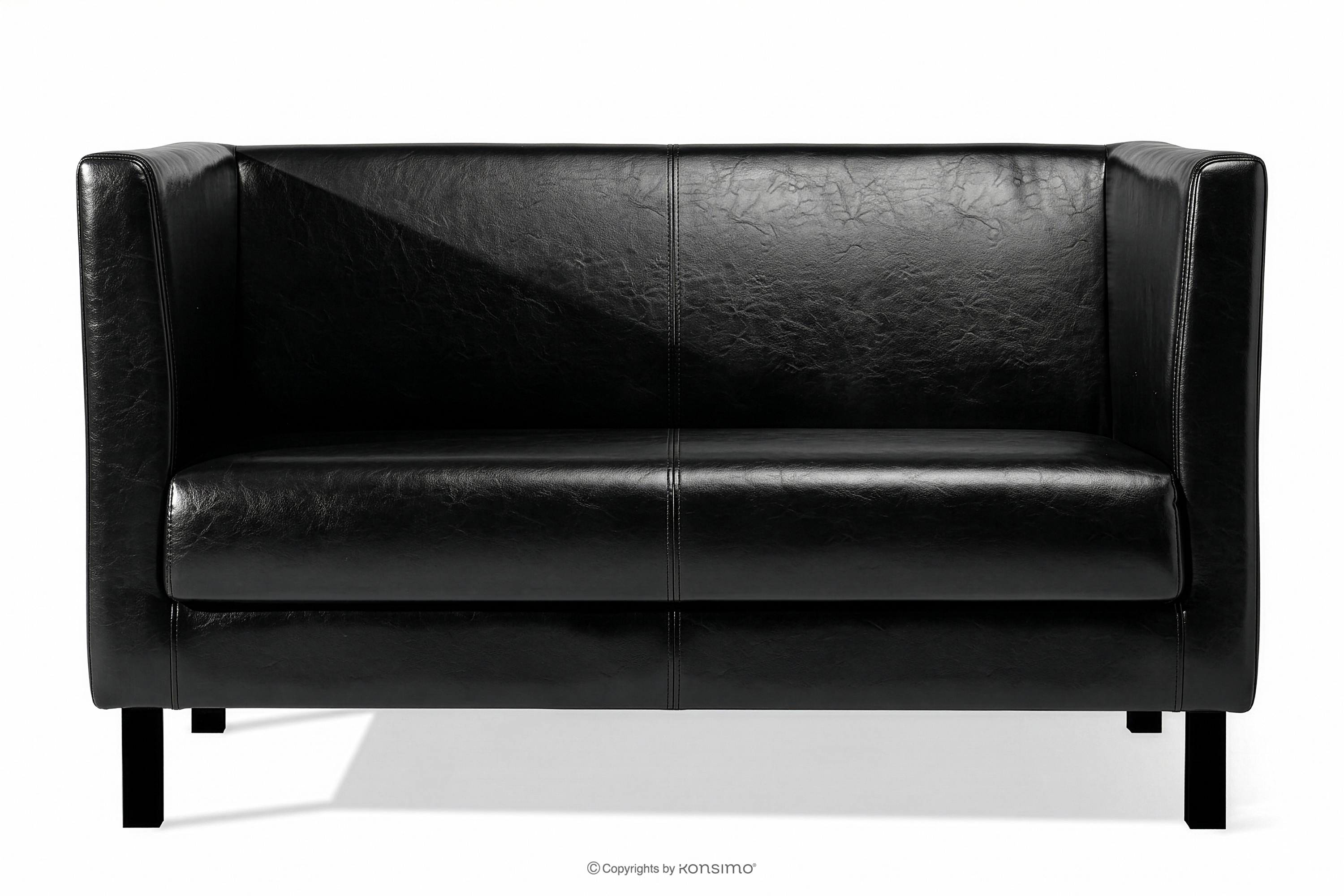 Sofa do poczekalni ekoskóra czarna