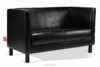 ESPECTO Sofa do poczekalni ekoskóra czarna czarny - zdjęcie 3