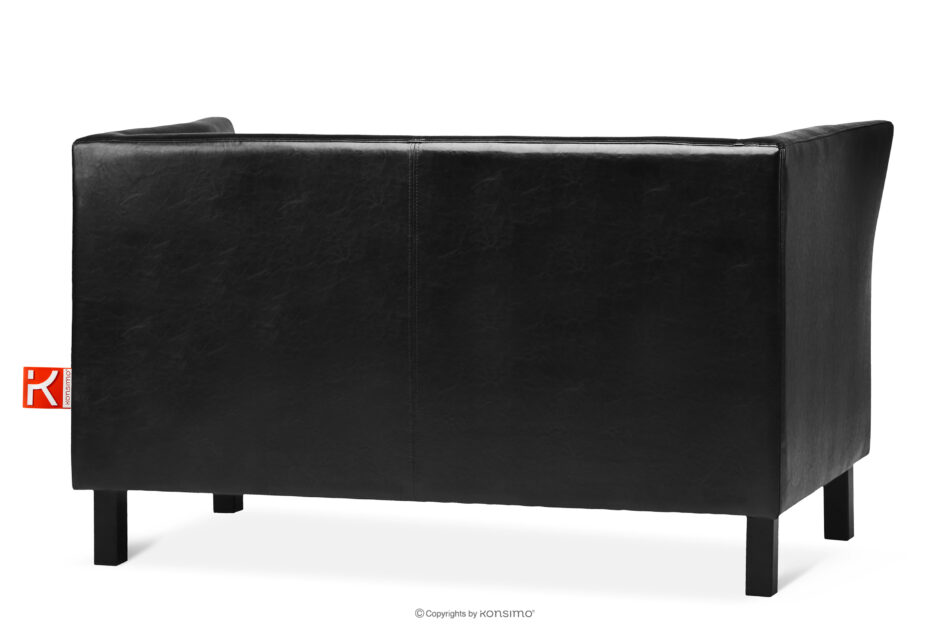 ESPECTO Sofa do poczekalni ekoskóra czarna czarny - zdjęcie 3