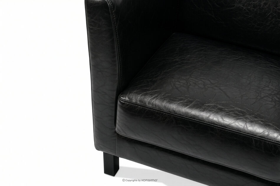 ESPECTO Sofa do poczekalni ekoskóra czarna czarny - zdjęcie 4