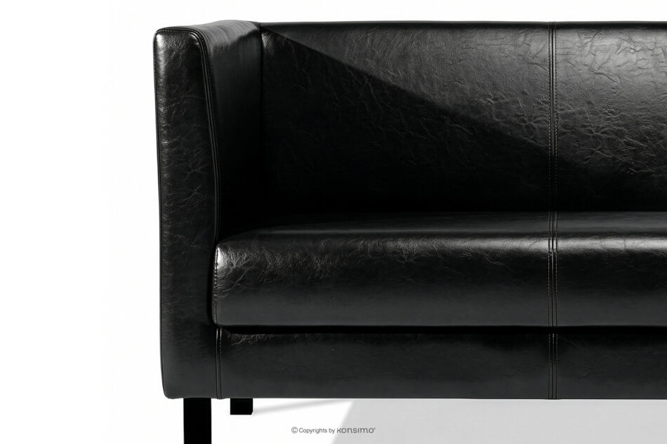ESPECTO Sofa do poczekalni ekoskóra czarna czarny - zdjęcie 6