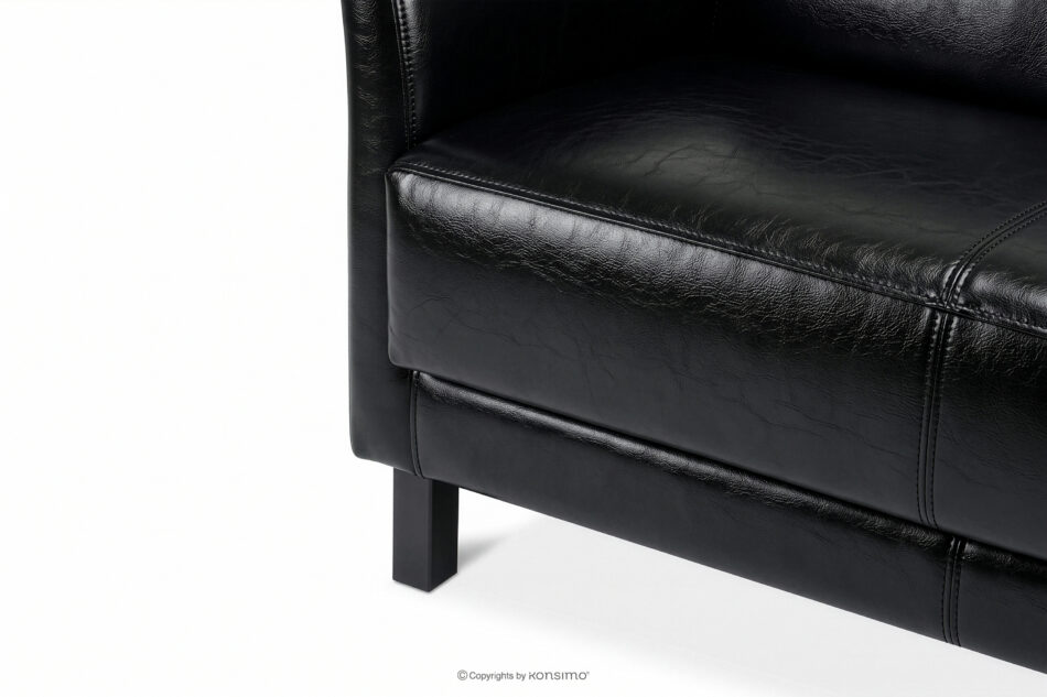 ESPECTO Sofa do poczekalni ekoskóra czarna czarny - zdjęcie 8
