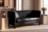 ESPECTO Sofa do poczekalni ekoskóra czarna czarny - zdjęcie 2