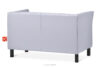ESPECTO Sofa do poczekalni ekoskóra szara szary - zdjęcie 4