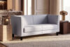 ESPECTO Sofa do poczekalni ekoskóra szara szary - zdjęcie 2
