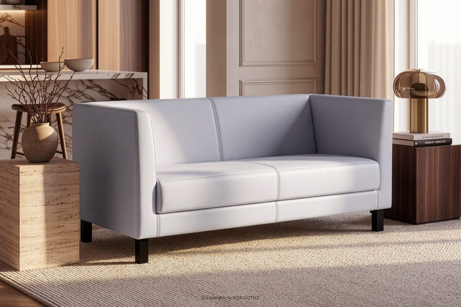 ESPECTO Sofa do poczekalni ekoskóra szara szary - zdjęcie 1