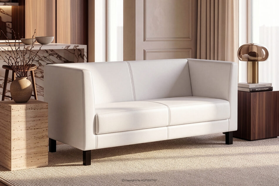 ESPECTO Sofa do poczekalni ekoskóra biała biały - zdjęcie 1