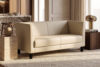 ESPECTO Sofa do poczekalni ekoskóra ecru kremowy - zdjęcie 2