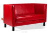 ESPECTO Sofa do poczekalni ekoskóra czerwona czerwony - zdjęcie 3