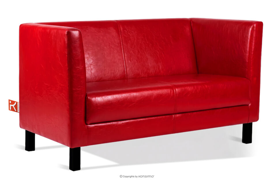 ESPECTO Sofa do poczekalni ekoskóra czerwona czerwony - zdjęcie 2