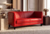 ESPECTO Sofa do poczekalni ekoskóra czerwona czerwony - zdjęcie 2