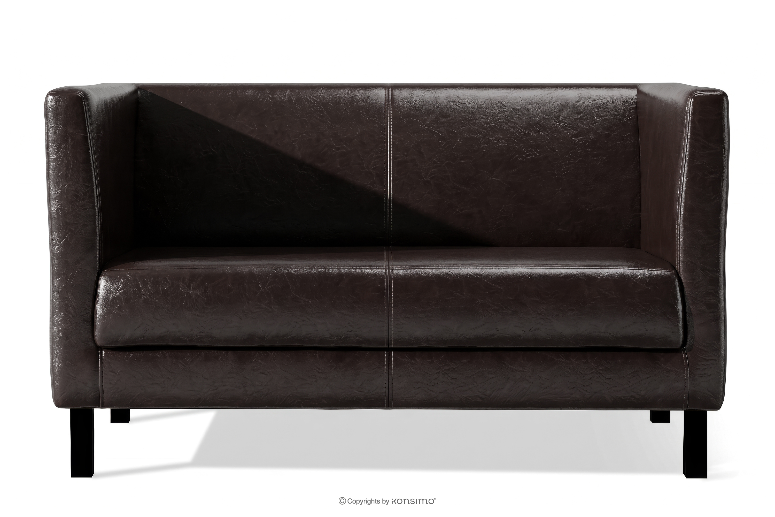 Sofa do poczekalni ekoskóra brązowa