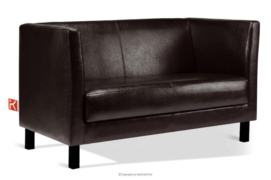 ESPECTO Sofa do poczekalni ekoskóra brązowa ciemny brąz - zdjęcie 2
