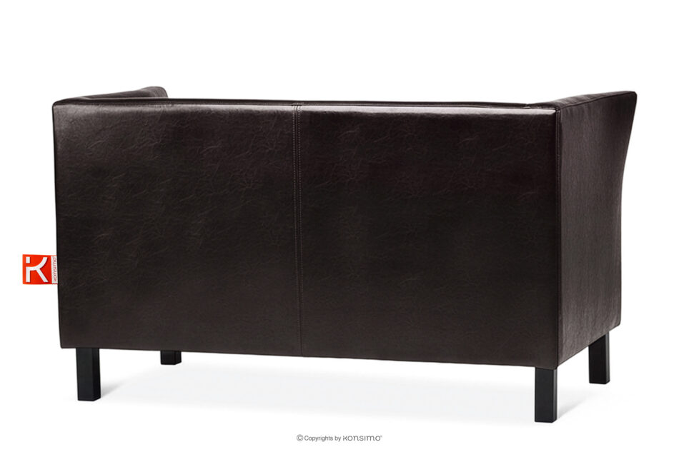 ESPECTO Sofa do poczekalni ekoskóra brązowa ciemny brąz - zdjęcie 3