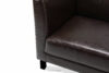 ESPECTO Sofa do poczekalni ekoskóra brązowa ciemny brąz - zdjęcie 5