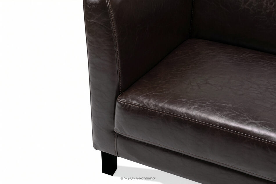 ESPECTO Sofa do poczekalni ekoskóra brązowa ciemny brąz - zdjęcie 4